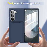 Solid Color Card Holder Phone Case For Samsung Z FOLD 7/6/5