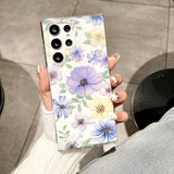 Transparent Anti-fall Flower Phone Case For Samsung