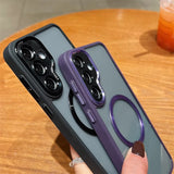 Matte Clear Magnetic Phone Case For Samsung