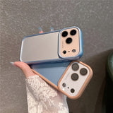 Color-blocked Shockproof Frosted Phone Case For iPhone