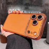 Sparkling Rhinestone Plating Clear Phone Case For iPhone