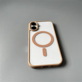 Transparent Brown Silicone Magnetic Phone Case For iPhone