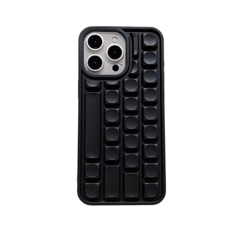 3D Keyboard Transparent Soft Phone Case For iPhone