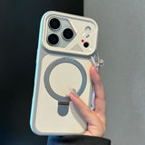 Frosted Heat Dissipation Stand Phone Case For iPhone