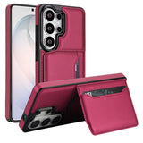 Magnetic Card-inserting Leather Phone Case For Samsung