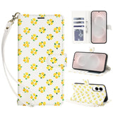 Floral Lanyard Flip Phone Case For Samsung