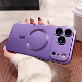 Metallic Paint Magnetic Soft Case For iPhone
