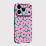 Flower Hard PC Bumper Cover Coque Phone Case For iPhone
