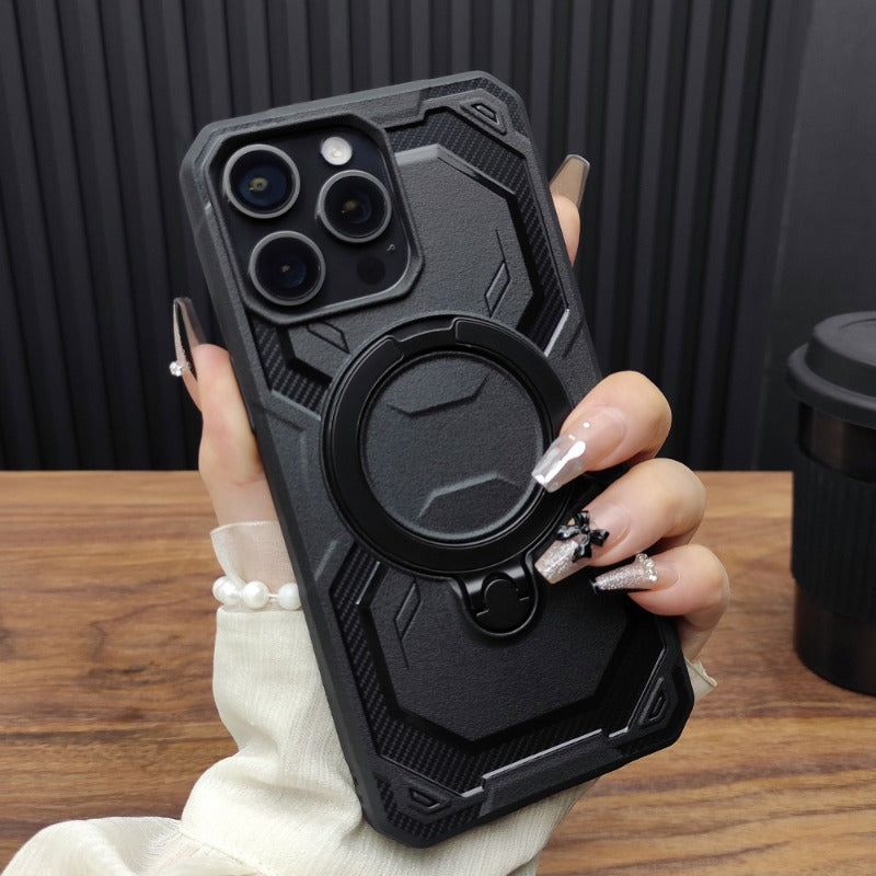 Magnetic Folding Bracket Silicone Phone Case For iPhone