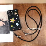 Cartoon Crossbody Lanyard Anti-Fall Phone Case For iPhone