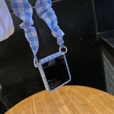 Blue and White Phone Case For Samsung Z FLIP 7 6 5 4