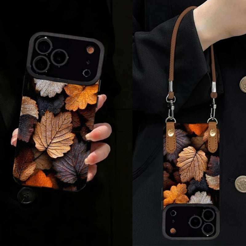 Maple Leaf Lanyard Phone Case For iPhone