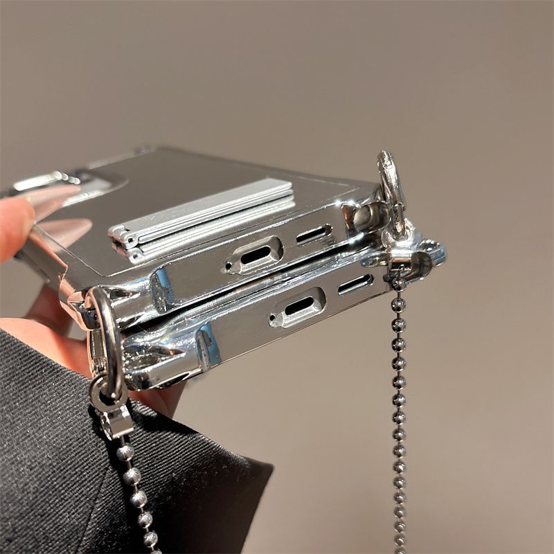 Mirror Lanyard with Bracket Electroplating Phone Case For Samsung