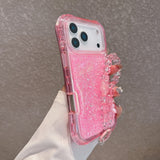 3-in-1 Glitter Epoxy Resin Bracelet Phone Case For iPhone