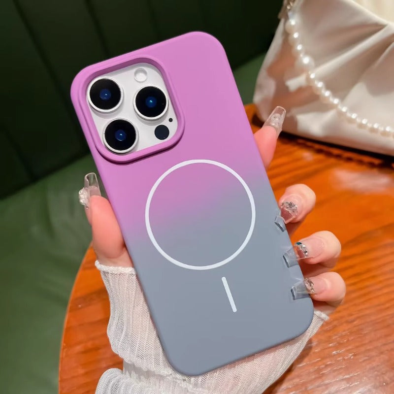 Two-color Gradient Magnetic Phone Case For iPhone