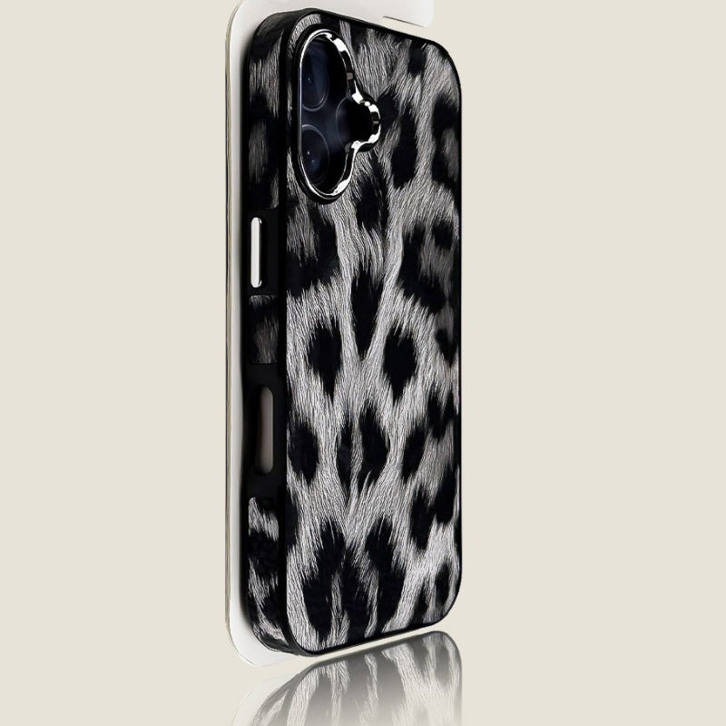 Leopard Print Magnetic Wireless Charging Phone Case For iPhone