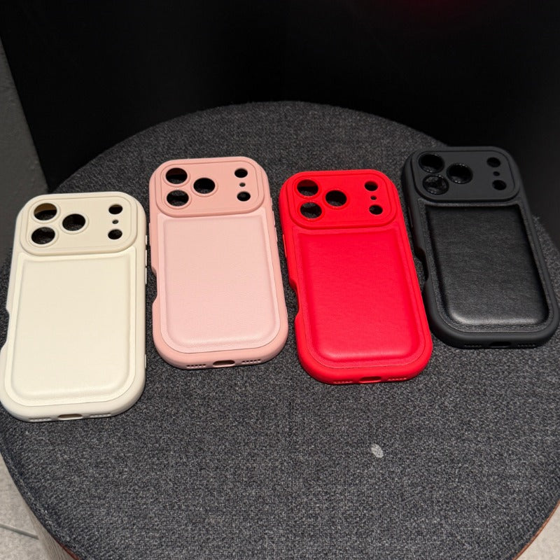 Air Cushion Leather Solid Color Phone Case For iPhone