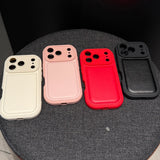 Air Cushion Leather Solid Color Phone Case For iPhone
