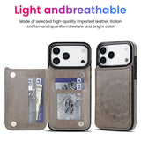 Embossed Card Holder with Stand Flip Phone Case For iPhone