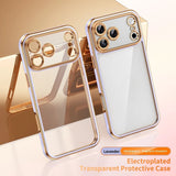 Electroplated Transparent Magnetic Phone Case For iPhone
