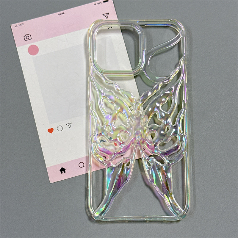 Hollow Electroplating Butterfly Phone Case For iPhone