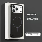 Frameless Solid Color Magnetic Case For iPhone