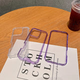 Clear PC+TPU 3 in 1 Anti-drop Armor Phone Case For iPhone