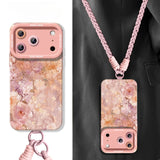 Flower Phone Case with Lanyard For iPhone
