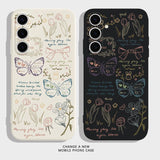 Butterfly Diary Anti-fall Silicone Case For Samsung