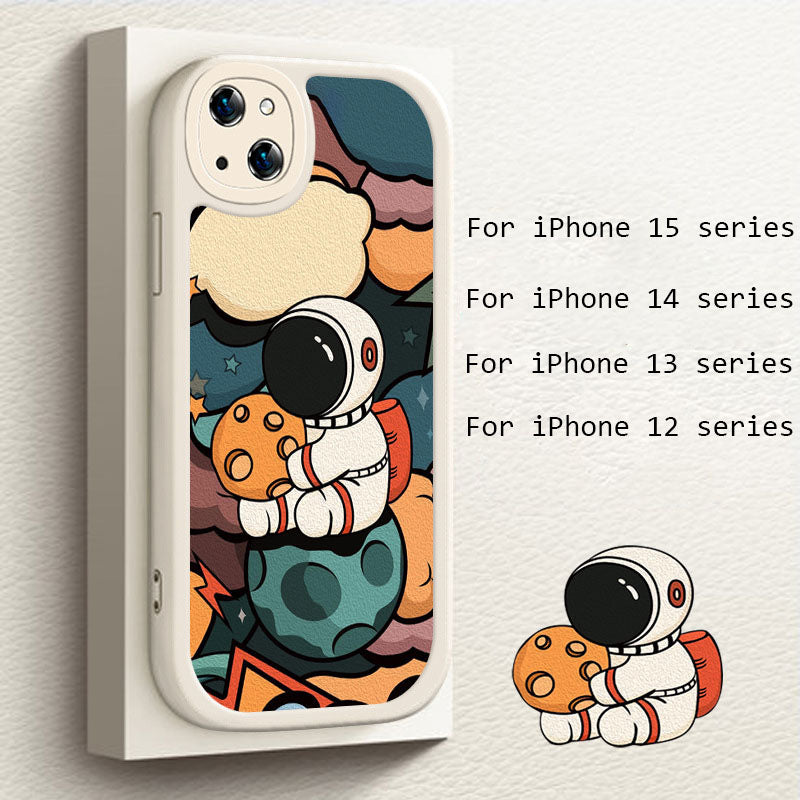 Colorful Astronaut Silicone Phone Case for iPhone