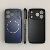 Large Window Matte Lens Protect Phone Case For iPhone