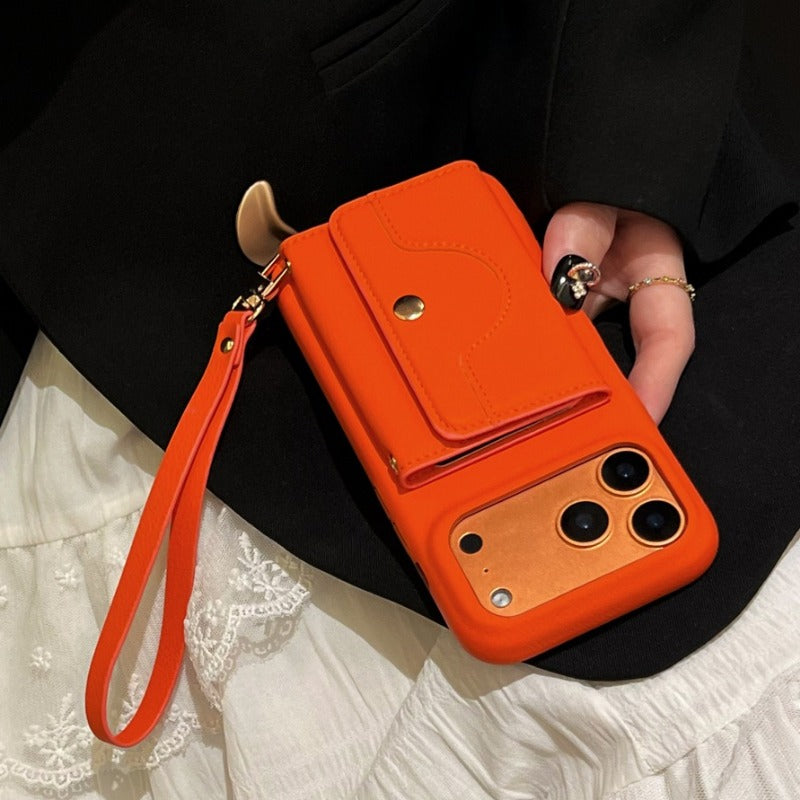 Litchi Leather Phone Case For iPhone