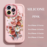 Flower Silicone Phone Case For iPhone