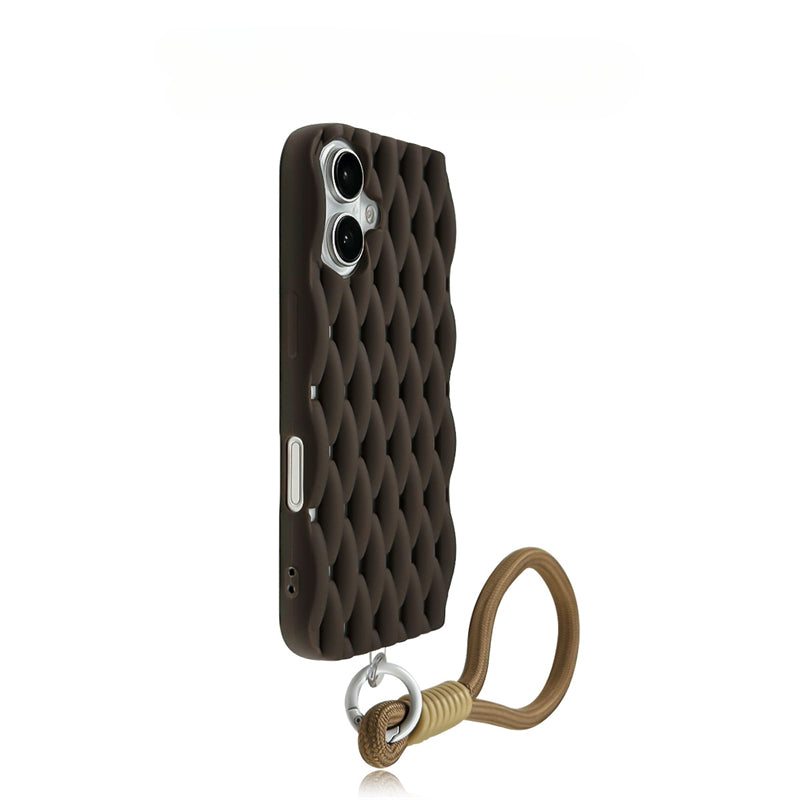 Woven Hole Silicone Soft Phone Case For iPhone