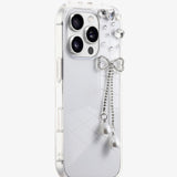 Colorful Polka Dot Butterfly with Chain Phone Case For iPhone