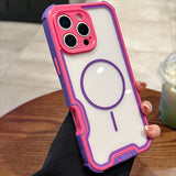 Colorblock Magnetic Phone Case For iPhone