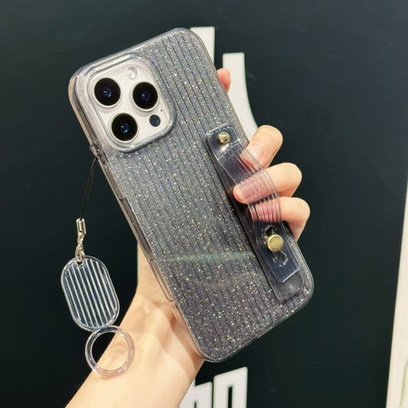 Glitter Wristband Ring Phone Case For iPhone