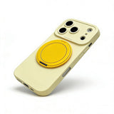 Yellow Stand Minimalist Phone Case For iPhone