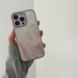 Metallic Paint Fine Sand Wave Pattern Mobile Phone Case For iPhone