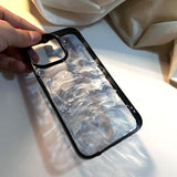 Black Texture Water Hard Phone Case For iPhone