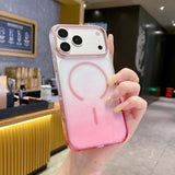 Transparent Gradient  Magnetic Phone Case for iPhone