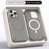 Ultra Thin PC Matte Frameless Magnetic Case For  iPhone
