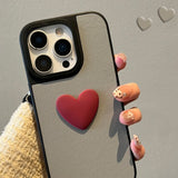 Contrast Color Heart Phone Case For iPhone