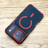 Shockproof Armor Matte Translucent Magnetic Case For iPhone