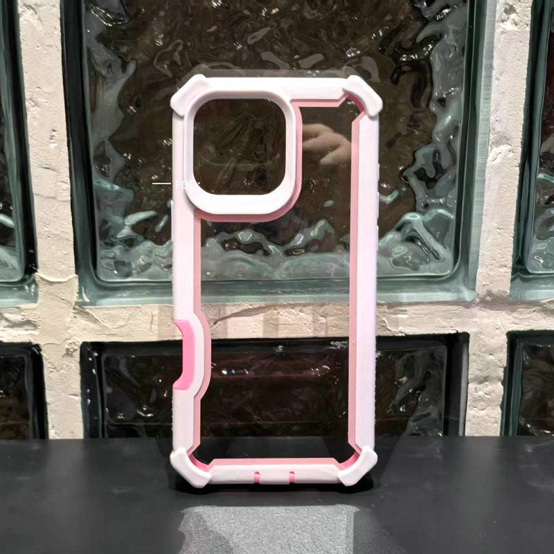 Thickened Double-layer Anti-fall Transparent Phone Case For iPhone