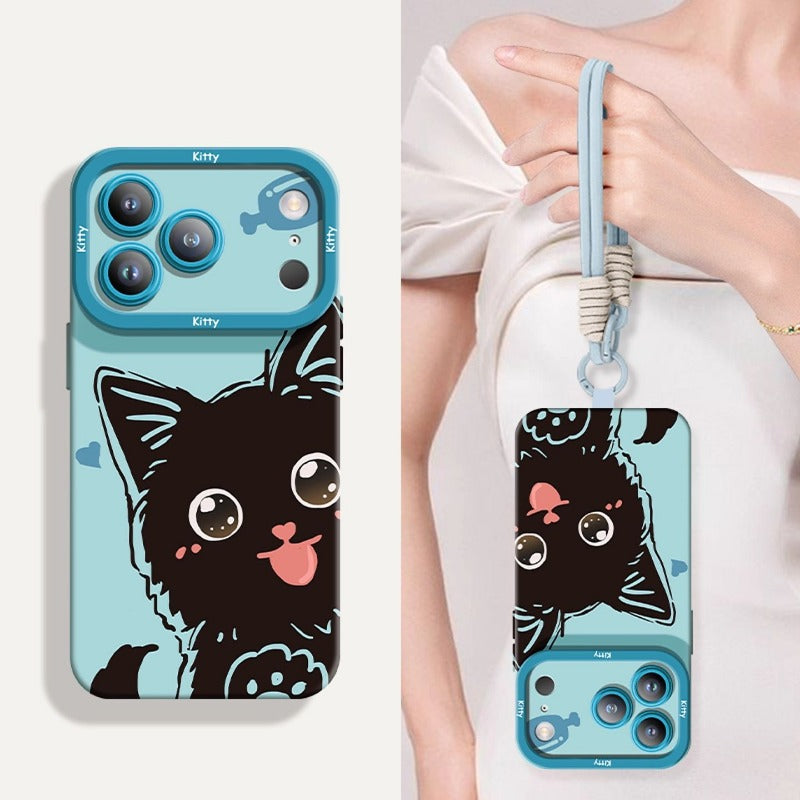 Animal Phone Case with Lanyard For iPhone