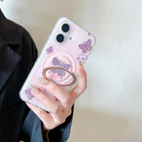 Butterfly Bracket Magnetic Phone Case For iPhone
