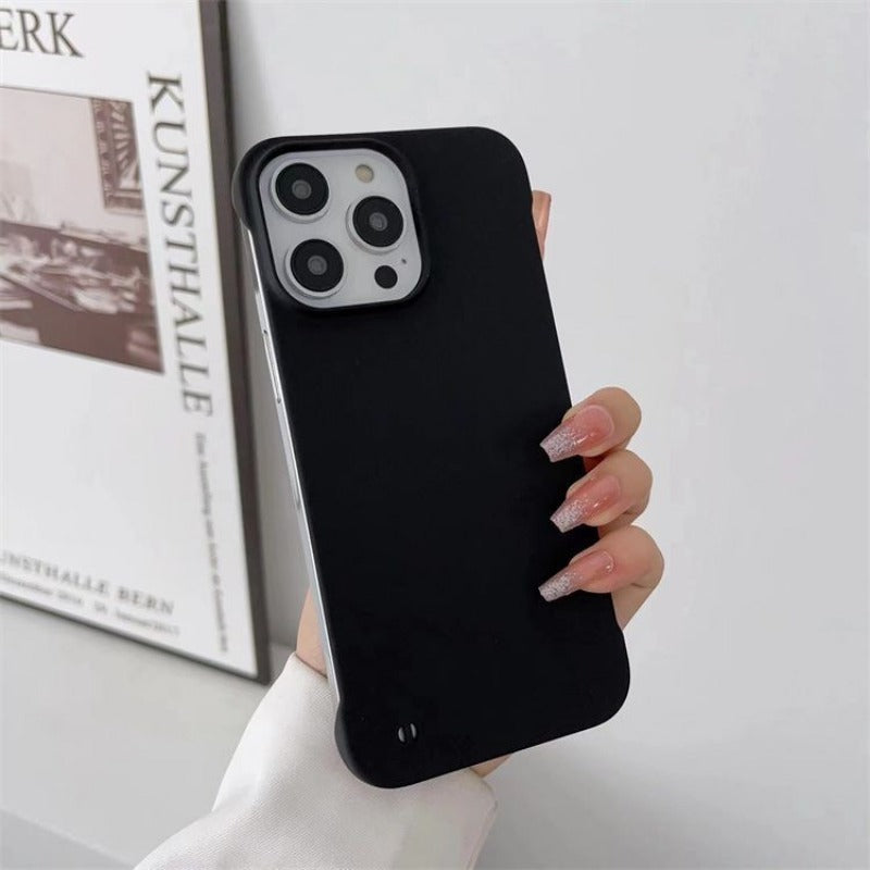 Half-covered Frameless Phone Case For iPhone