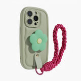 Air Cushion Soap Flower Stand Phone Case For iPhone
