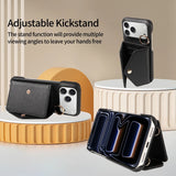 PU Leather Phone Wallet Case For iPhone